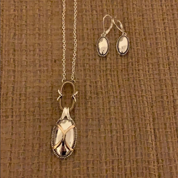 Napier silver oval earrings - Picture 3 of 3